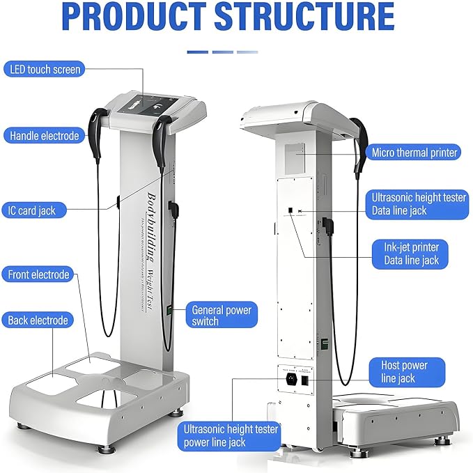 Body Composition Analyzer,Body Fat Scale, Body Composition Analyzer, Body Fat Detection Equipment, Muscle Detection and Analysis for Home, Gym & Clinic Use