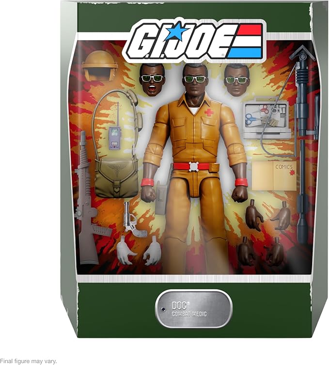 Super7 ULTIMATES! G.I. Joe Doc - 7" G.I. Joe Action Figure with Accessories Classic Cartoon Collectibles and Retro Toys
