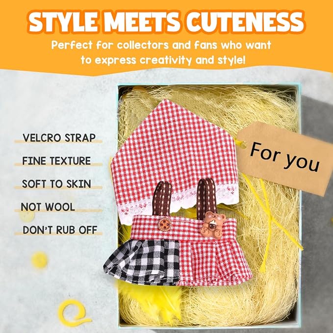 AICase for 17cm Doll Clothes/Outfit,Clothing Set for 17cm Doll,3 Piece Set Hat Clothing,Boys and Girls Stylish Adorable Clothes Accessories_07