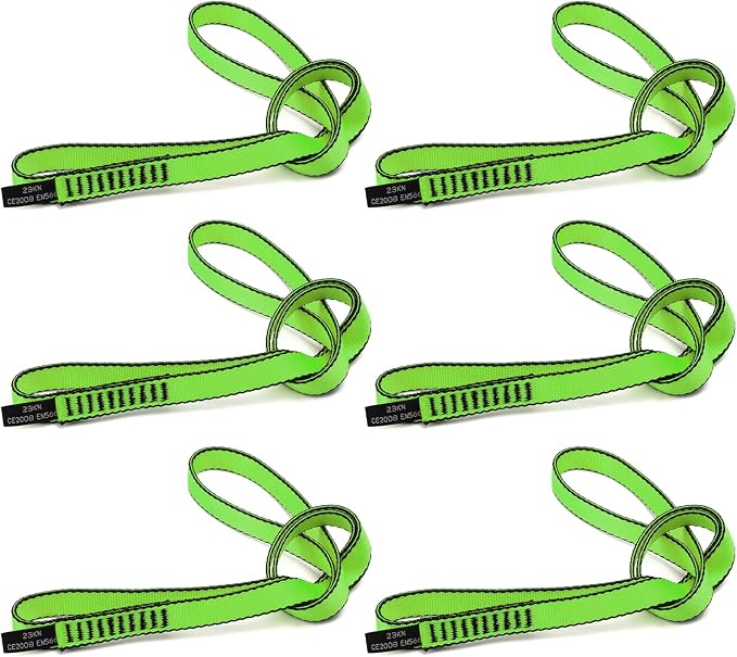18MM Nylon Climbing Sling Runner 23KN CE2008/EN566 Strong Webbing Straps for Rock Climbing,Mountaineering, Rappelling, Swing, Yoga Hammock etc