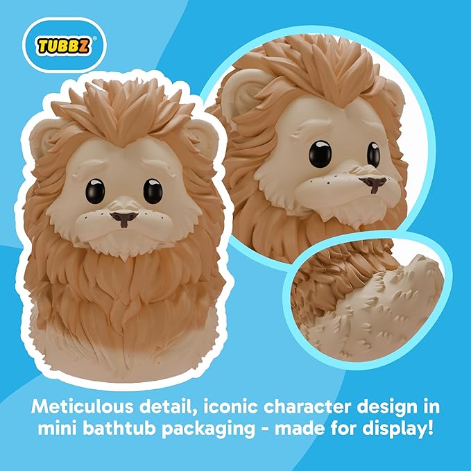TUBBZ Mini: Wicked for Good - Cowardly Lion Cosplaying Rubber Duck Vinyl Figure – Official Collectible for Fans of Wicked