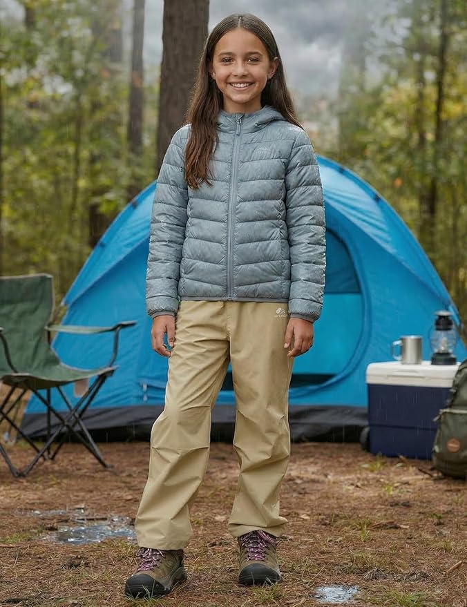 Kids Cargo Pants Waterproof Boys Hiking Outdoor Camping Pants Quick Dry UPF 50+ Toddler Youth Uniform Pants