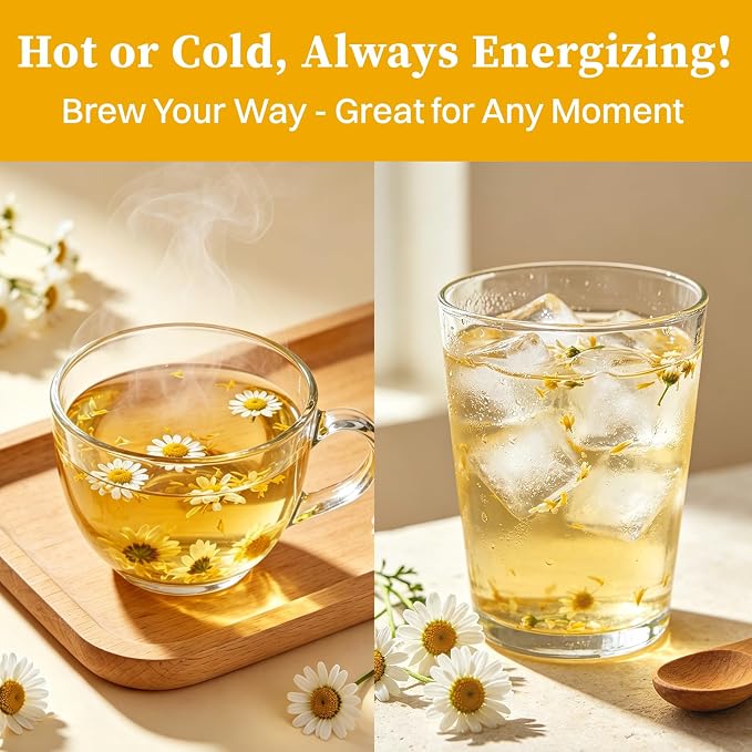 SKMTT Chamomile Tea Bags, 60 Count (2g/bag) | Premium Chamomile Flower, Herbal Tea for Relaxation, Caffeine Free & Non-GMO, No Additives