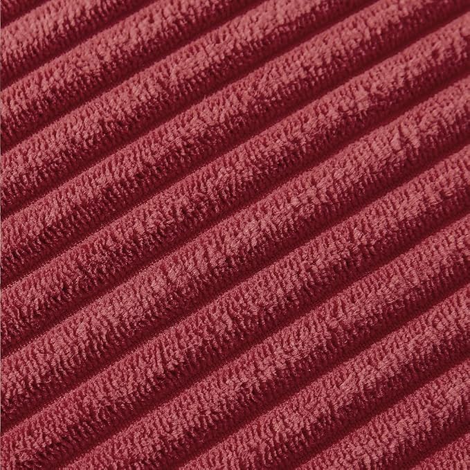 Fancy Homi Burgundy 26x26 Pillow Covers Set of 2, Euro Pillow Covers with Pom-poms, Big Throw Pillow Covers for Couch Bedroom 66x66 cm
