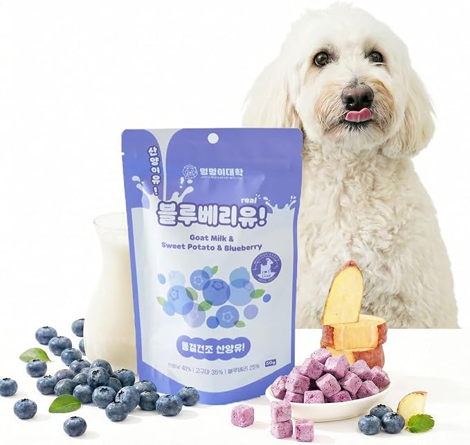 Freeze-Dried Goat Milk Dog Treats, Blueberry, 1.76 oz