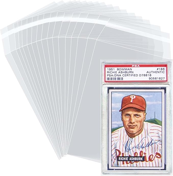 D DACCKIT Sleeves for PSA Slabs - 1000 Resealable PSA Slab Sleeves, Precise Fit Slab Protector for Grading Baseball Football Gaming Trading Sports Cards