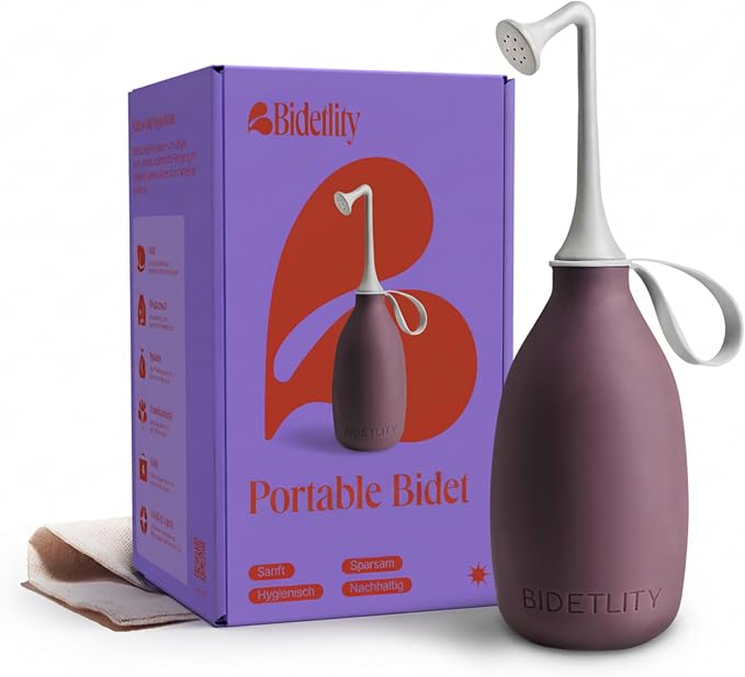 Butt & Intimate Shower 3.0 – Mobile Travel Bidet & Sustainable Intimate Shower, Replaces Wet Wipes, Saves Toilet Paper, Portable Handheld Bidet, Travel Bag Included, BPA-Free - Royal Ruby