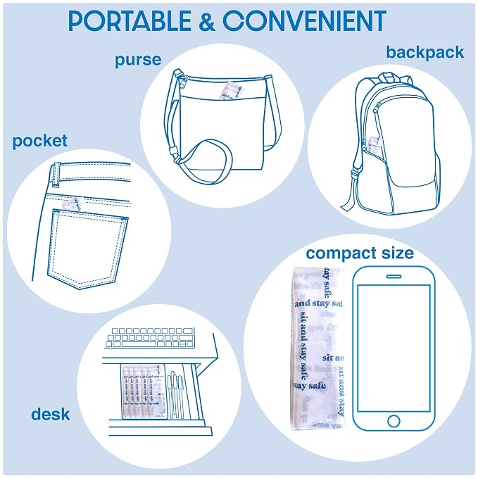 XL Full Coverage Disposable Toilet Seat Covers for Kids, Adults & Potty Training, Waterproof, 20 Pcs - Single Wrapped (Sit & Stay Safe)