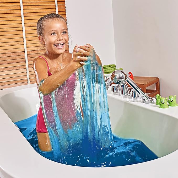 3 x Slime Baff Bundle from Zimpli Kids, Green, Blue and Red, Turn Water Into Gooey Slime, Children's Sensory and Bath Toy, Certified Biodegradable Gift
