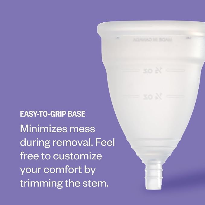 DIVA Cup - Medical Grade Silicone Cup for Period Care - Reusable Menstrual Cup - Up to 12 Hours of Continuous Wear - Model 2 (for Wide Vaginal Canals, Post-Partum & Ages 35+)
