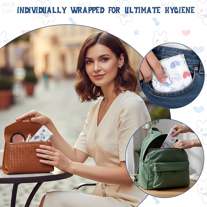 Dunzoom 200 Pack Disposable Toilet Seat Covers Waterproof for Campers & Adults, Individually Wrapped for Public Restroom, Travel, Airplane, Trip, Camping & Hiking