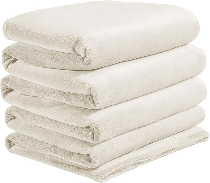 BEDELITE Fleece Blanket Soft Plush Oversized Bed Blanket Cream 120"x120" | Ultra Soft Plush Fleece, Lightweight Warmth, All Season Comfort, Fade Resistant, Machine Washable, Perfect for Sharing
