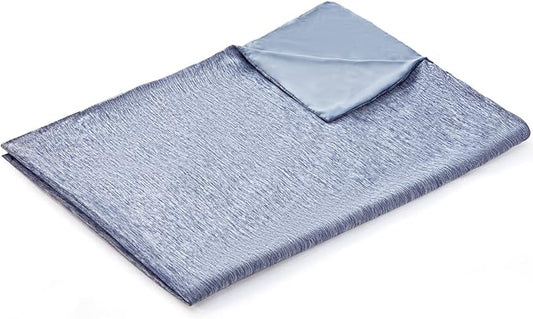EXQ Home Weighted Blanket Cover 48x72 -Twin Size Premium Soft for Weighted Blanket with Zipper,Machine Washable Duvet Cover (Dark Blue,Duvet Cover Only)