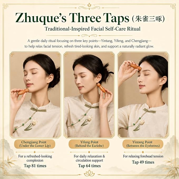 2Pcs Facial Massage Tool for Eye Massage Reduce Puffiness and Dark Circles Facial Meridian Brush Rosewood Handle Copper Massage Beads Chinese SPA Gua Sha Tool (Rosewood)