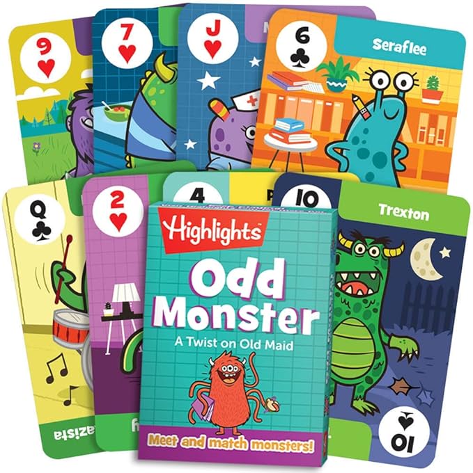 Highlights Classic Card Games for Kids Ages 4-12, Includes Twists on Go Fish, Old Maid, Rummy, Crazy Eights