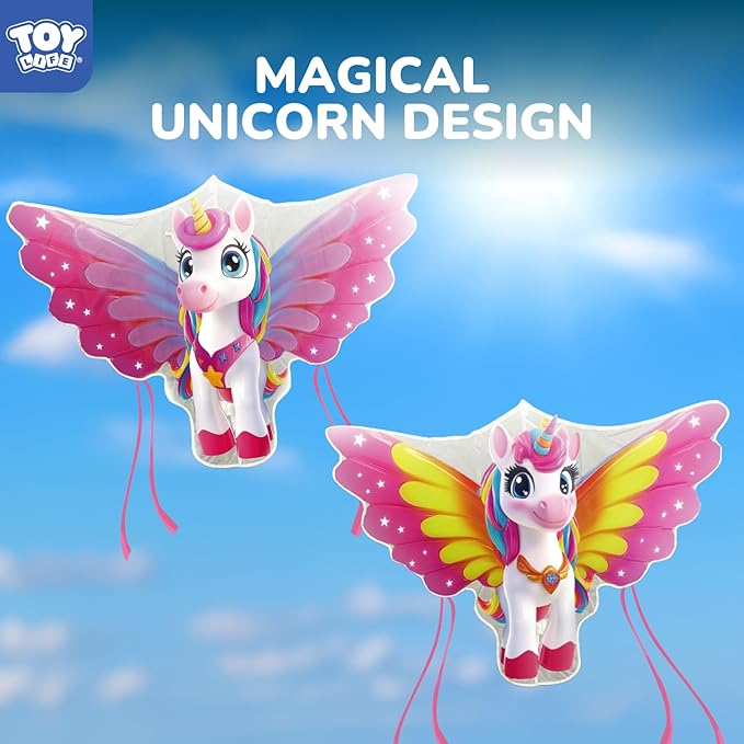 TOY Life 48.4'' Giant Girls Kites Easy to Fly for Kids Adults with 328.1 FT String, Beach Kite Outdoor Game Outside Toys Activity, Toys for Girls, Gift for Girls Ages 4-8