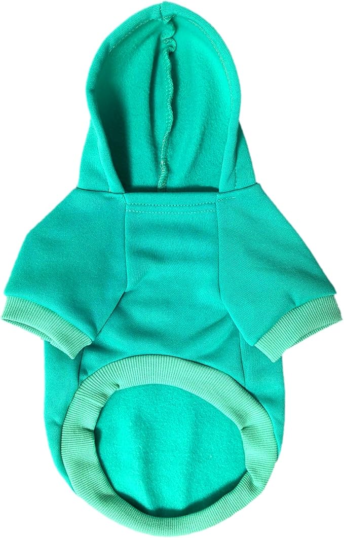 Jecikelon Winter Printed Dog Hoodies Sweatshirts Warm Clothes for Small Dogs Chihuahua Coat Puppy Clothing Cat Custume (Cyan, X-Large)