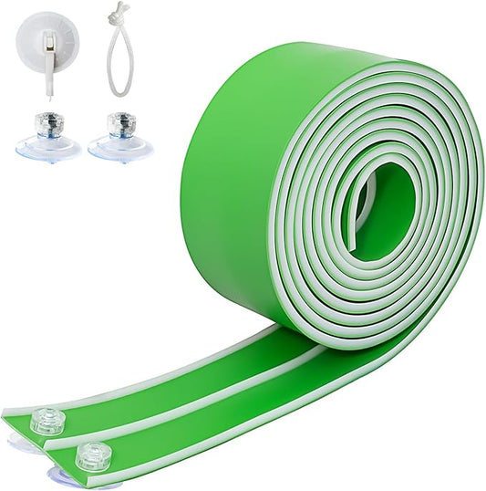 Flex Tracks 15 Ft for Kids Starter Set, Flexible Race Car Ramp Track with Suction Cups Compatible with Hot Wheels and Diecast 1/64th Cars for Ages 3 & Up (Green & White)