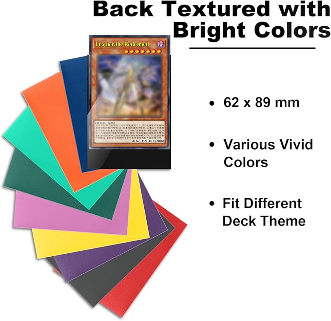 White Card Sleeve 200 Pack Compatible with Yu-gi-oh Card Sleeve Japanese Small Card Sleeves Photocard Sleeves 62x89mm, Back Textured Perfect Shuffling, Protect Your Japanese Sized Photocard Never Tear