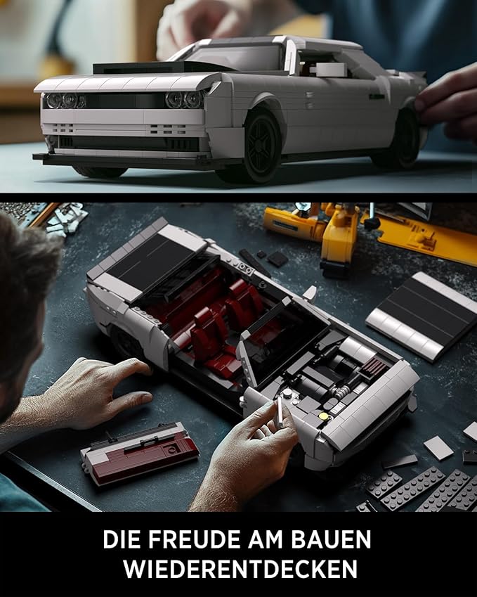 Nifeliz Demon Muscle CAR Model Set, Iconic Building Toy Model for Adults, Ideal Display Set for Gift-Giving to Muscle Car Fans (1225 PCS, NF10284)
