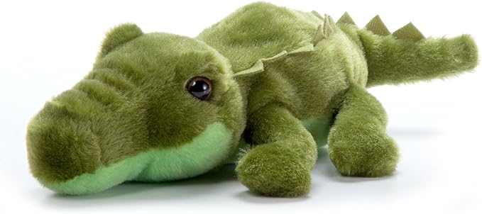 The Petting Zoo Alligator Stuffed Animal Plushie, Gifts for Kids, Scoopz Wildlife Animals, Green Gator Plush Toy 8 Inches