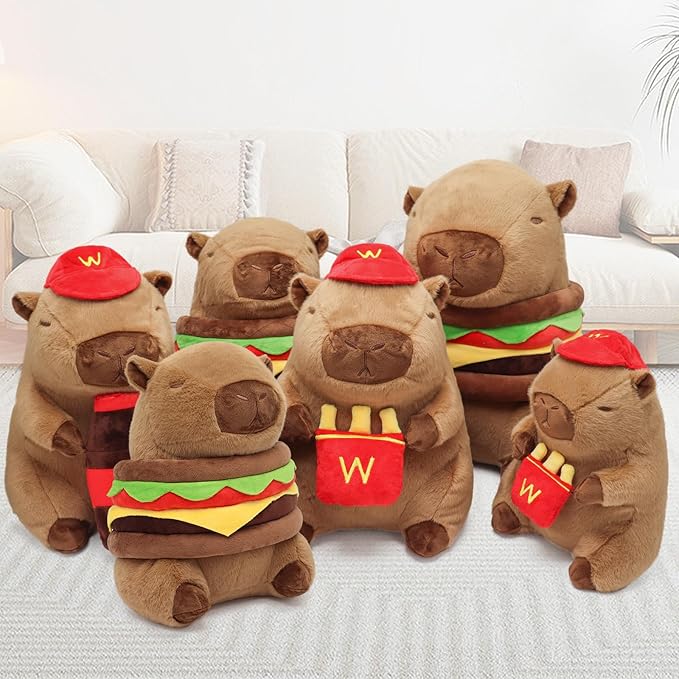 Drink Capybara Plush 13.7inch, Cute Capybara Stuffed Animal Giant Capibara Plushies Pillow Toy Gifts for Boys Girls Kids