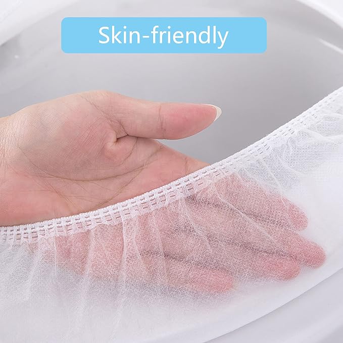 30 Packs Individually Wrapped Disposable Toilet Seat Covers Pad Portable Waterproof Potty Seat Covers for Travel and Public Restrooms