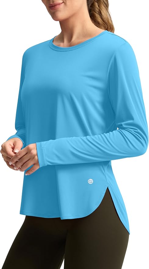 Women's Sun Shirts UPF 50+ Long Sleeve UV Protection Shirt Lightweight Quick Dry Workout Hiking Tops for Women