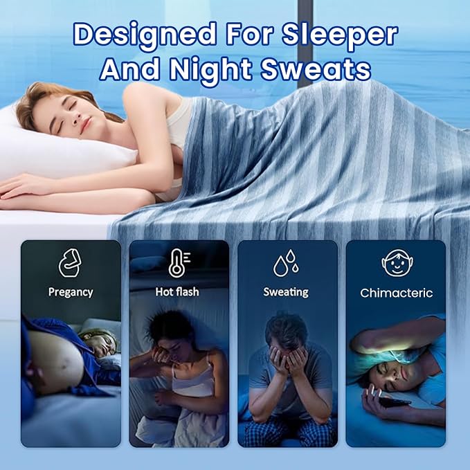 Cooling Blanket 90"x90" Summer Cooling Blanket for Hot Sleepers | Cold Summer Bed Blanket Keeps Cool for Night Sweats, Soft Lightweight Breathable Sofa Blankets for Kid Adults