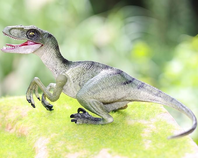 Gemini&Genius Velociraptor Dinosaur Toy for Kids, Realistic Velociraptor Dino, Detail Raptor Action Figure, Gift and Dinos World Collection Toy for Kids