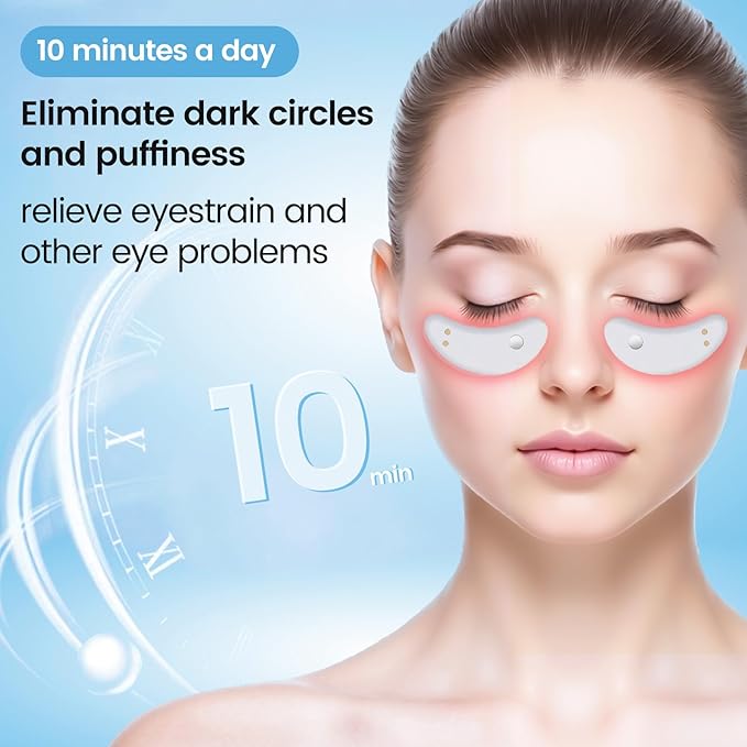 NANSIKE Under eye red light therapy for revitaeyes, eye pods reducing eye bags and dark circles portable under-eye patches