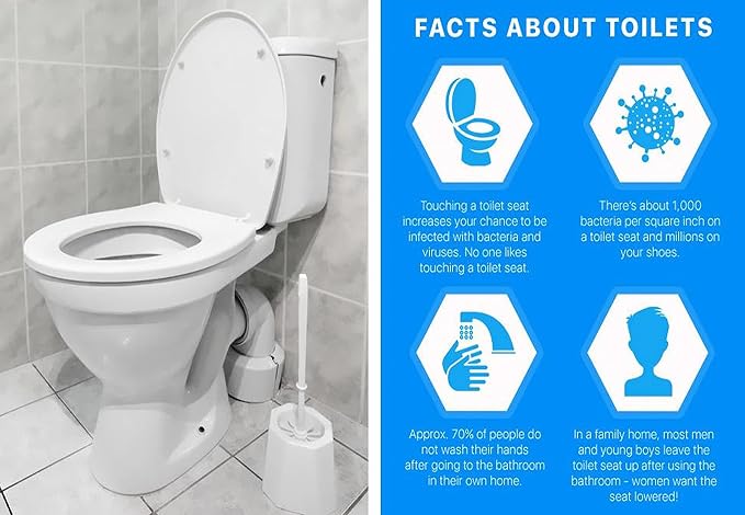 Sani-Handle Toilet Seat Lifter Handle | Industrial strength 3M adhesive. Sticks Strong, Stays Long