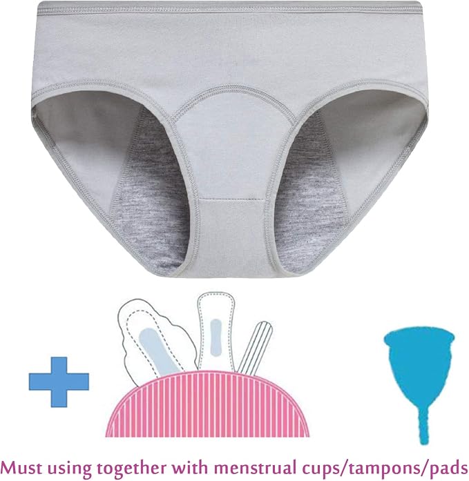 Demifill Teen Girls Period Underwear Cotton Soft Women Panties For Teens Briefs