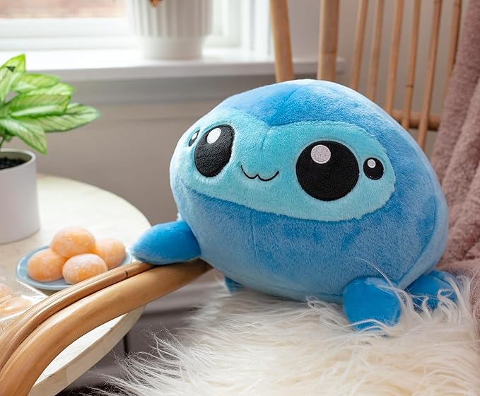 MochiOshis 12-Inch Character Plush Toy Wahiko Webboshi Blue Spider | Cute Plushies and Soft Stuffed Animals, Room Decor Essentials | Presents for Babies and Children | Kawaii Gifts and Collectibles