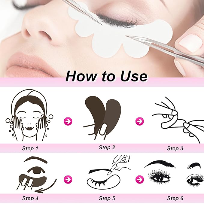 100 Pairs Under Eye Gel Pads for Eyelash Extensions, Lint-Free Disposable Eye Patches for Lash Extension Kit Smooth & Easy to Apply (Pink, 50Pairs)