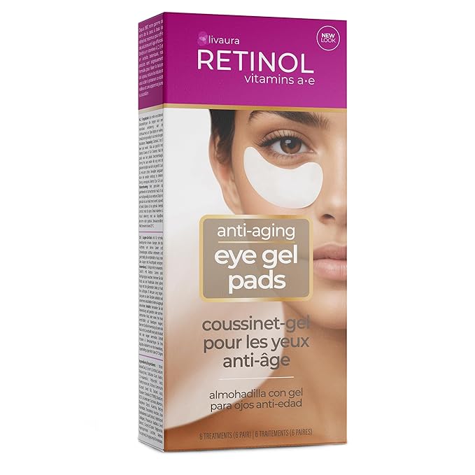 LIVAURA Retinol Anti-Aging Eye Gel Pads – The Original Retinol Instant De-Puff Treatment – Soothing Vitamin A Eye Gel Pads Reduce Puffiness, Visible Improvement in Appearance of Eyes