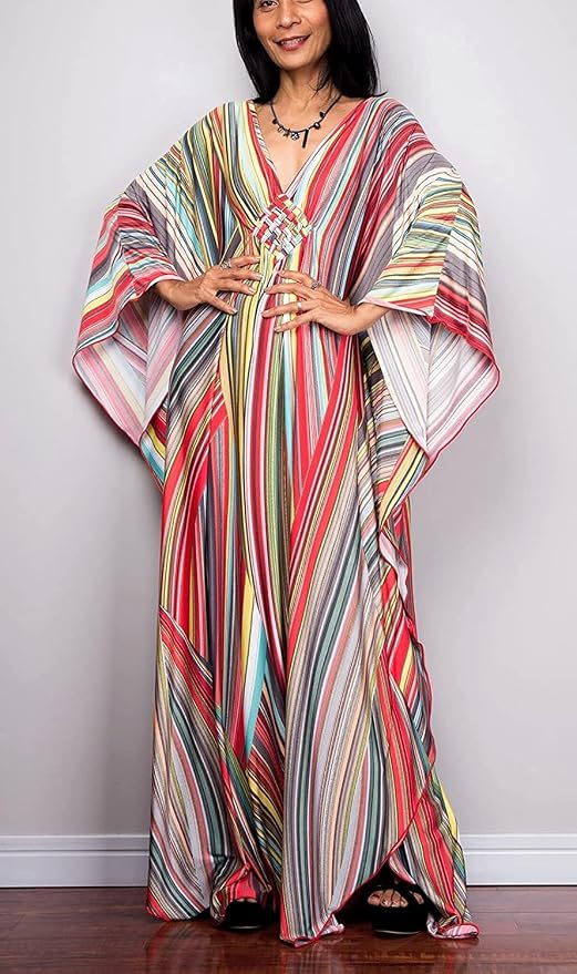 Venasha Womens Caftan Floral Print Kaftan Dress Short Sleeve Swimsuit Cover up Loungewear for Summer