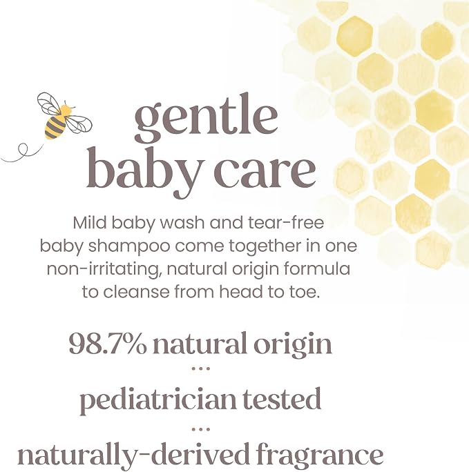 Burt's Bees Baby Shampoo & Wash, Tear Free Soap, Baby Care, Original,12 Ounce (Pack of 3)