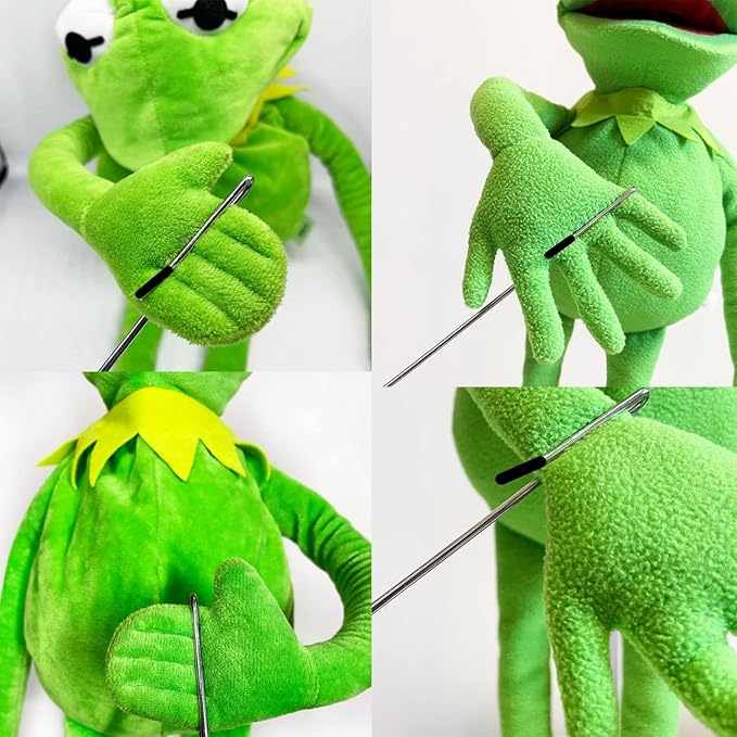 Kermit Frog Puppet, The Muppet Show, Soft Hand Frog Stuffed Plush Toy with Puppets Control Rod, Halloween Christmas Thanksgiving Gift Ideas for Boys and Girls- 24 Inches