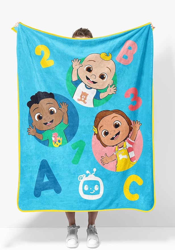 CoComelon Toddler Blanket 40x50 Super Soft Cozy Plush Kids Travel Throw