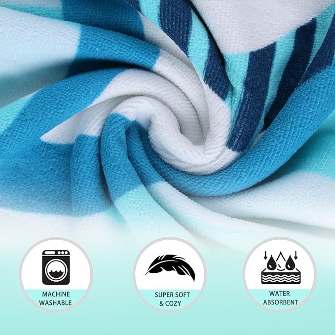 NovForth Bath Towel for Toddler Boys, Pool Hooded Towel for Kids, Hooded Beach Towel Poncho for Bath/Pool/Beach Swim Cover