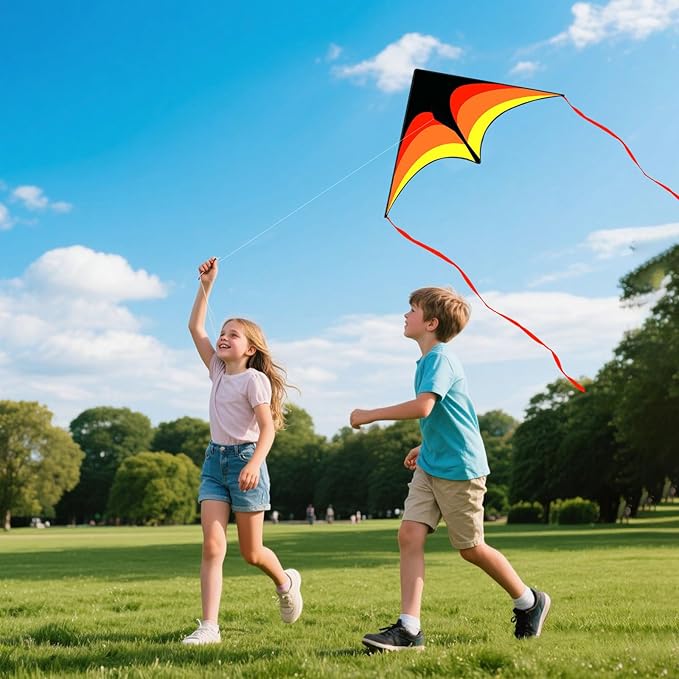 Kites for Kids and Adults, Easy to Fly for Beach, Single Line Kite Set for Beginners