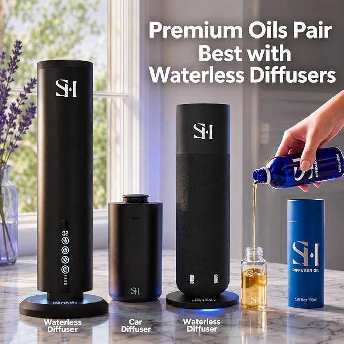 Lavender LR13 Hotel Scent Diffuser Oil | 5.07 Fl oz (150 ml) - Waterless Diffuser Oil Refill & Highly Concentrated Fragrance Oil, Diffuser Oil Scents Luxury, Hotel Oil Diffuser