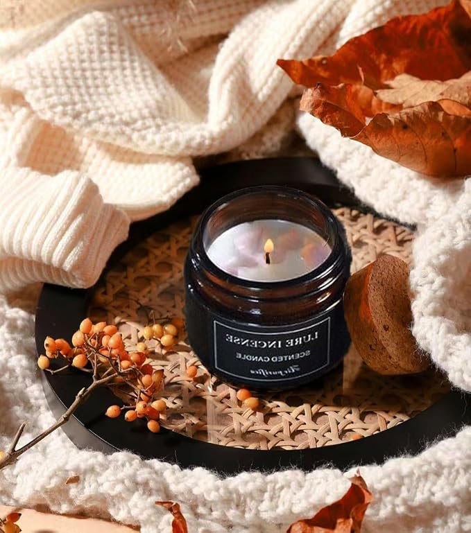 50 Pcs Customizable Thanksgiving Gifts for Women, Personalized Candles for Party Favors Bulk, 1.5oz Amber Jar Thanksgiving Scented Candles Thank You Gifts for Women Men Family Friends Coworkers