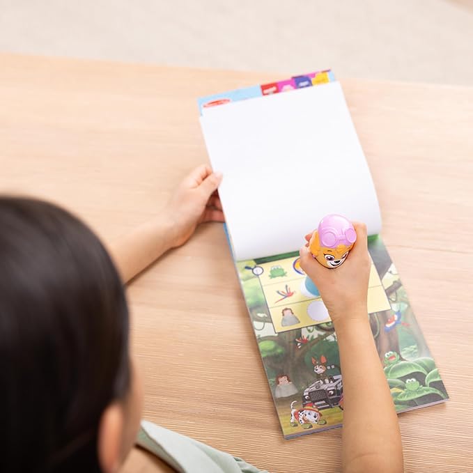 Melissa & Doug Sticker Wow!™ PAW Patrol Skye Bundle: 24-Page Activity Pad, Sticker Stamper, 500 Stickers, Mini Pad, Arts and Crafts Fidget Toy Collectible Character