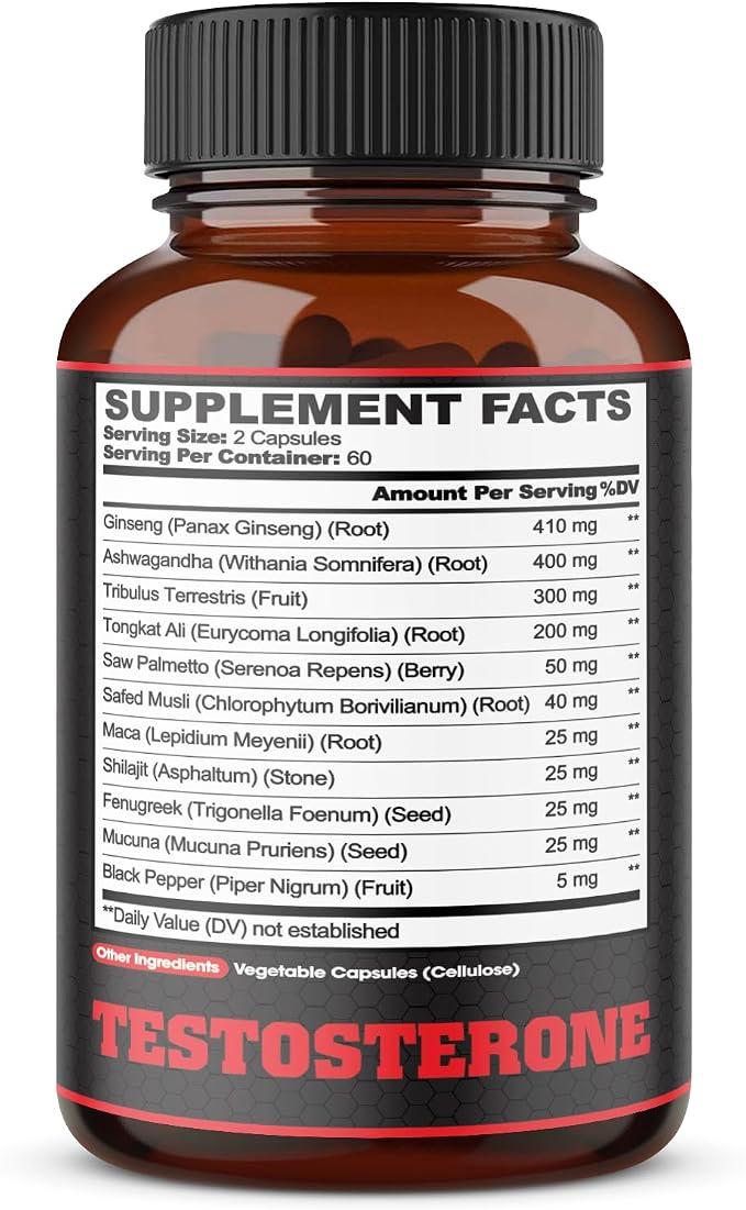 agobi 11in1 Testosterone Supplement - 120 Capsules for 2 Month