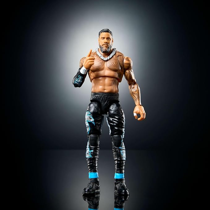 Mattel WWE Ultimate Edition Action Figure & Accessories Set, Jey USO 6-inch Collectible with Swappable Heads & Hands, 30 Articulation Points