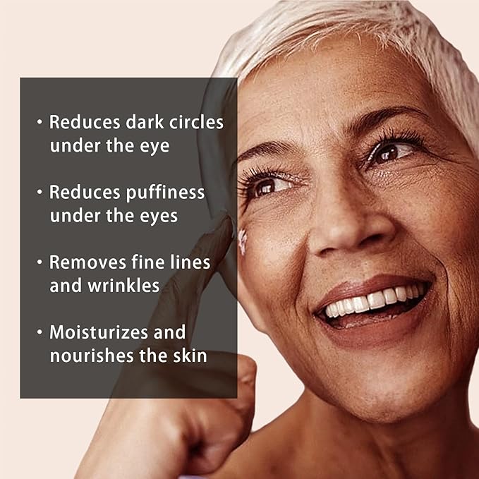 Retinol & Caffeine Eye Cream for Dark Circles, Puffiness & Wrinkles – Dermatologist-Tested Anti-Aging Formula, Lightweight Hydration for All Skin Types – 0.5 Fl Oz