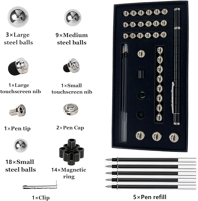 Fidget Pen Toys For Ages 8-13 - Magnetic Pen Magnets For Kids - Teen Girl Boy Gift Trendy Stuff - Gift For Teenage Boys Girls - Cool Things Toy For Boy Age 8-12 - Gift For 10 11 12 13 14 Year Old Girl