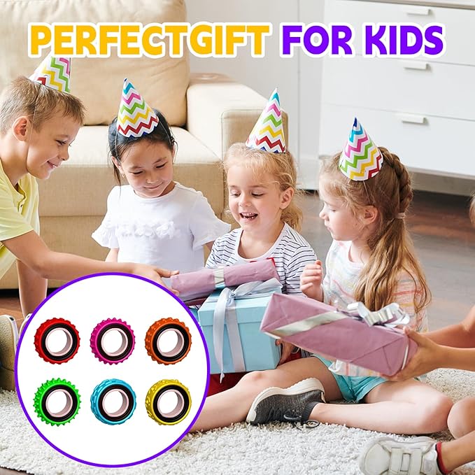 Sensory Toys Fidget Rings for Kids,Finger Spinner Rings,Texture Stress Toys for Kids Autism Calming,Quiet Desk Fidgets for Classroom Anxiety Office for Teens,Pain Stim Stress Relief Sensory Rings(12)